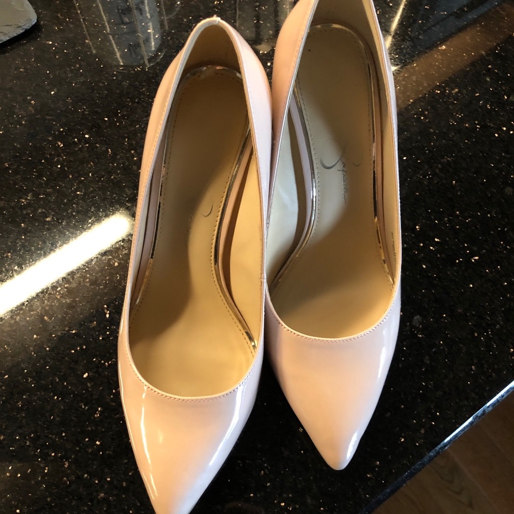 Jessica Simpson Classy & Sexy Nude Heels